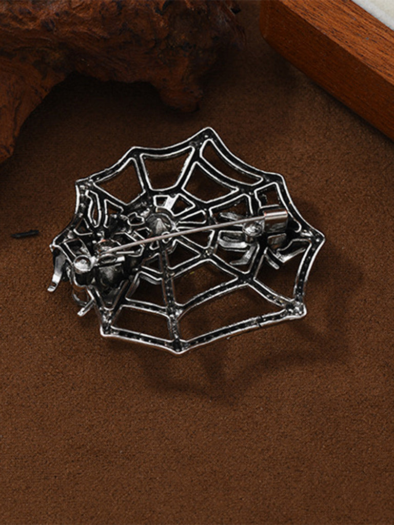 Broche araignée en toile de strass - 2