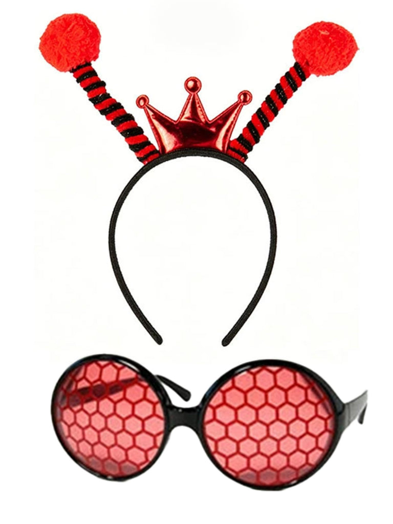 Ensemble d’accessoires de coccinelle rouge et noir à pois