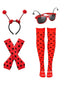 Ensemble d'accessoires costume coccinelle pois rouges