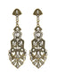 Boucles d’oreilles pendantes cristal et motifs géométriques