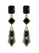 Boucles d’oreilles pendantes Art déco à strass géométriques