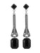 Boucles d’oreilles pendantes vintage en cristal et pierres précieuses