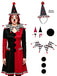 Ensemble d’accessoires de clown à chapeau conique et pompons
