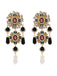 Boucles d'oreilles baroques vintage en stras