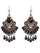 Boucles d'oreilles vintage pendantes en perles de rubis pour Halloween
