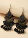 Boucles d'oreilles vintage pendantes en perles de rubis pour Halloween
