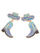 Boucles d'oreilles Cowboy en alliage avec strass