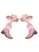 Boucles d'oreilles Cowboy en alliage avec strass