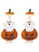 Boucles d'oreilles orange fantôme et citrouille d'Halloween