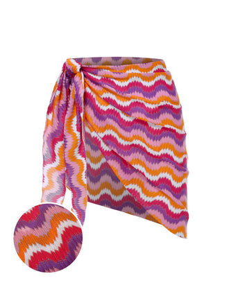 [Prévente] Cache maillot jupe en tricot multicolore des années 1960