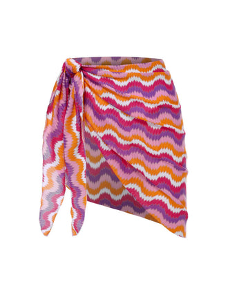 [Prévente] Cache maillot jupe en tricot multicolore des années 1960