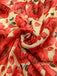 Prévente] Cache-maillot asymétrique longue roses rouge années 60