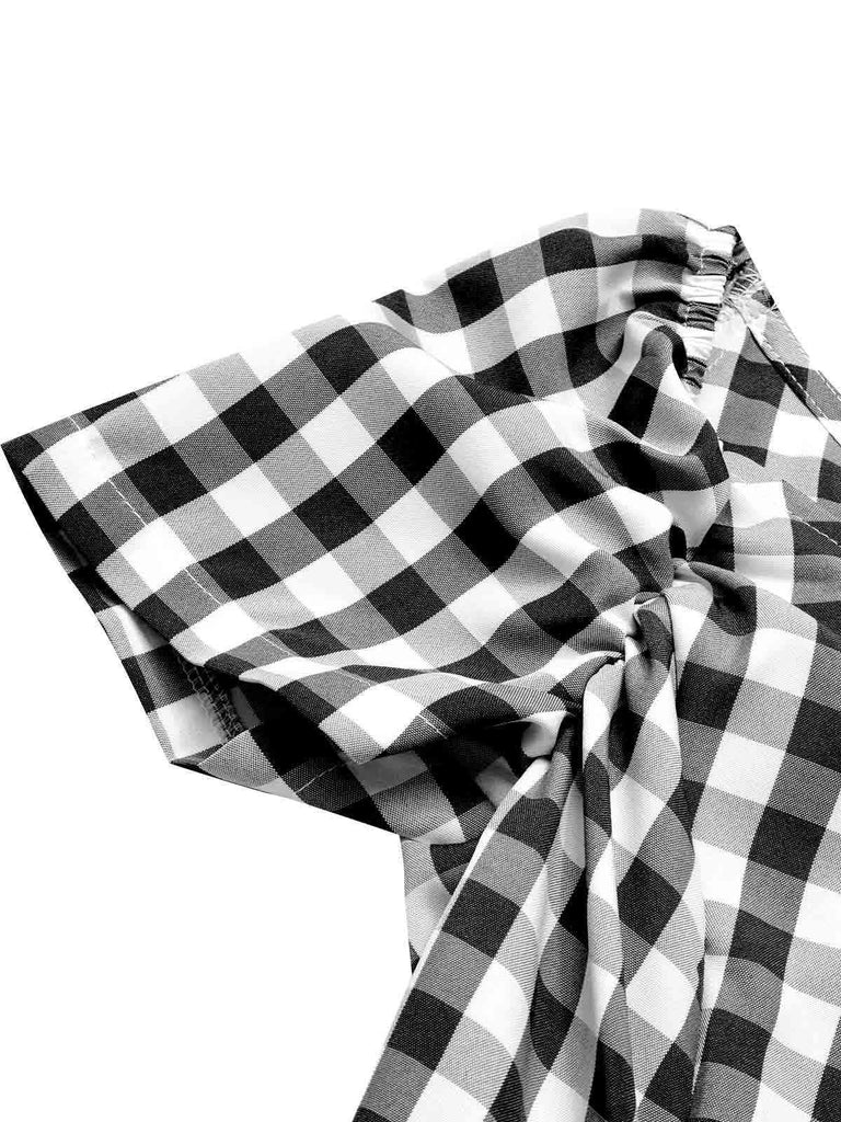 Robe Swing Années 50 Noire à Carreaux grande taille