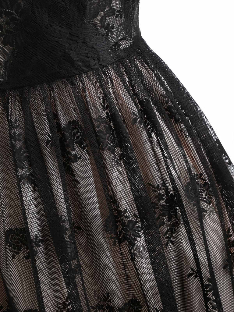 Robe Swing Années 50 En Dentelle - Style Rétro, Bal Ou Soirée, Coupe Décontractée élégante, Tissu Doux Et Fluide - 3