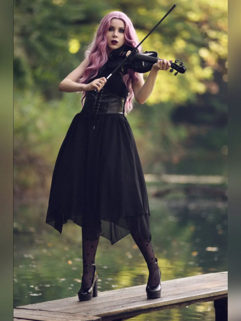 Robe de Vampire Déguisement Gothique Steampunk en Dentelle