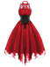 Robe de Vampire Déguisement Gothique Steampunk en Dentelle