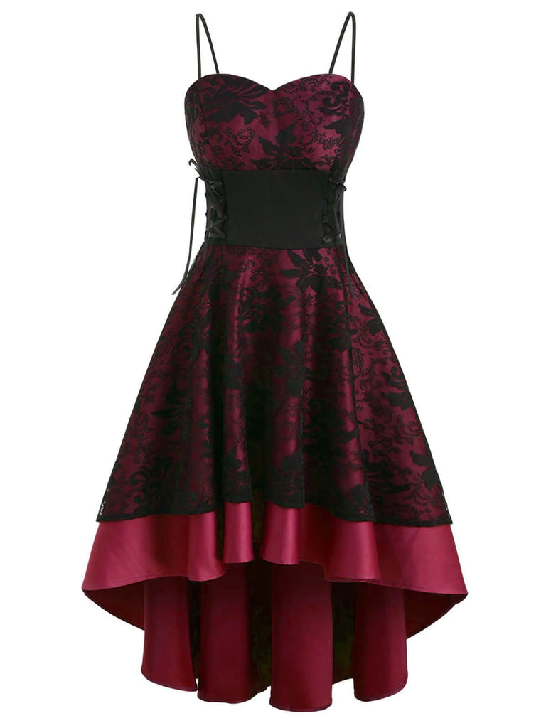 Robe Swing Années 50 En Dentelle À Lacets