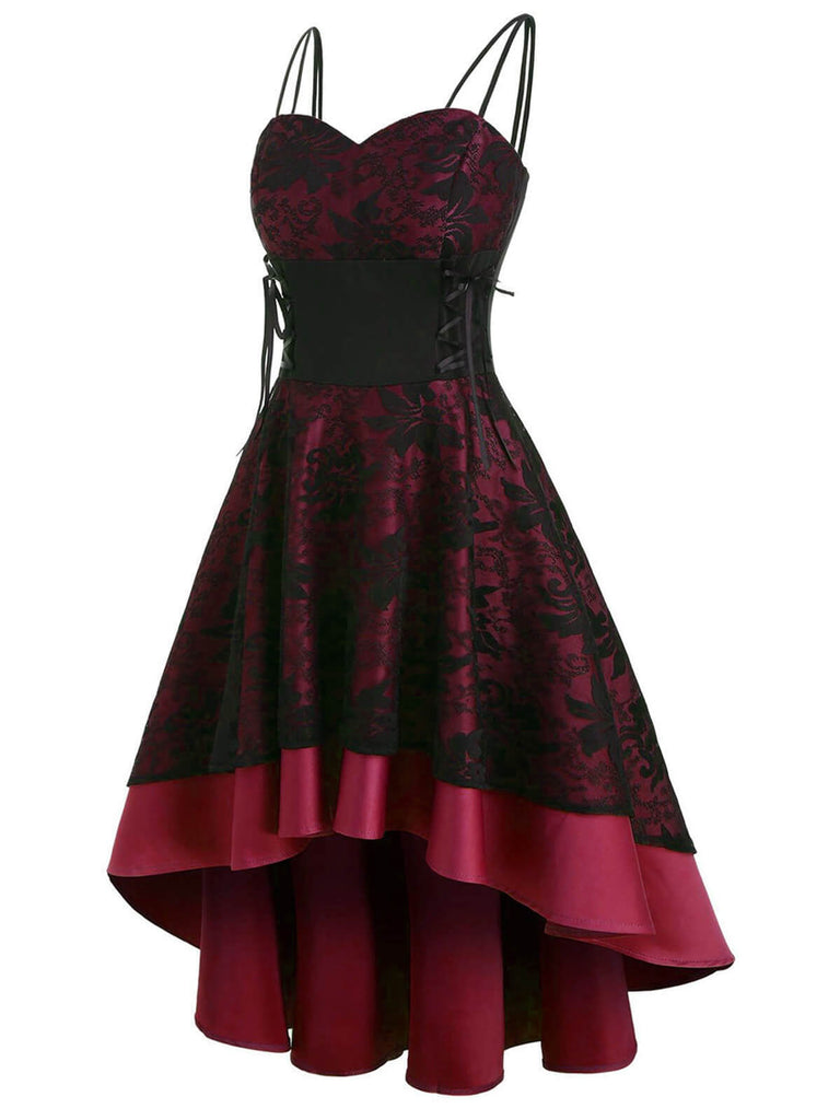 Robe Swing Vintage Mariée Année 50 En Dentelle À Lacets Soirée Cocktail