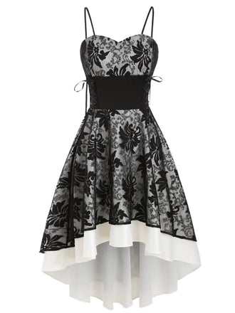 Robe Swing Années 50 En Dentelle À Lacets