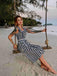 Robe Swing Vintage Années 50 Bleu Combishort Rayure et Jupe Chic
