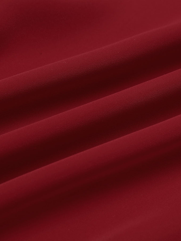 Robe Crayon Vintage Rouge Années 60 à Col Licou Chic 8