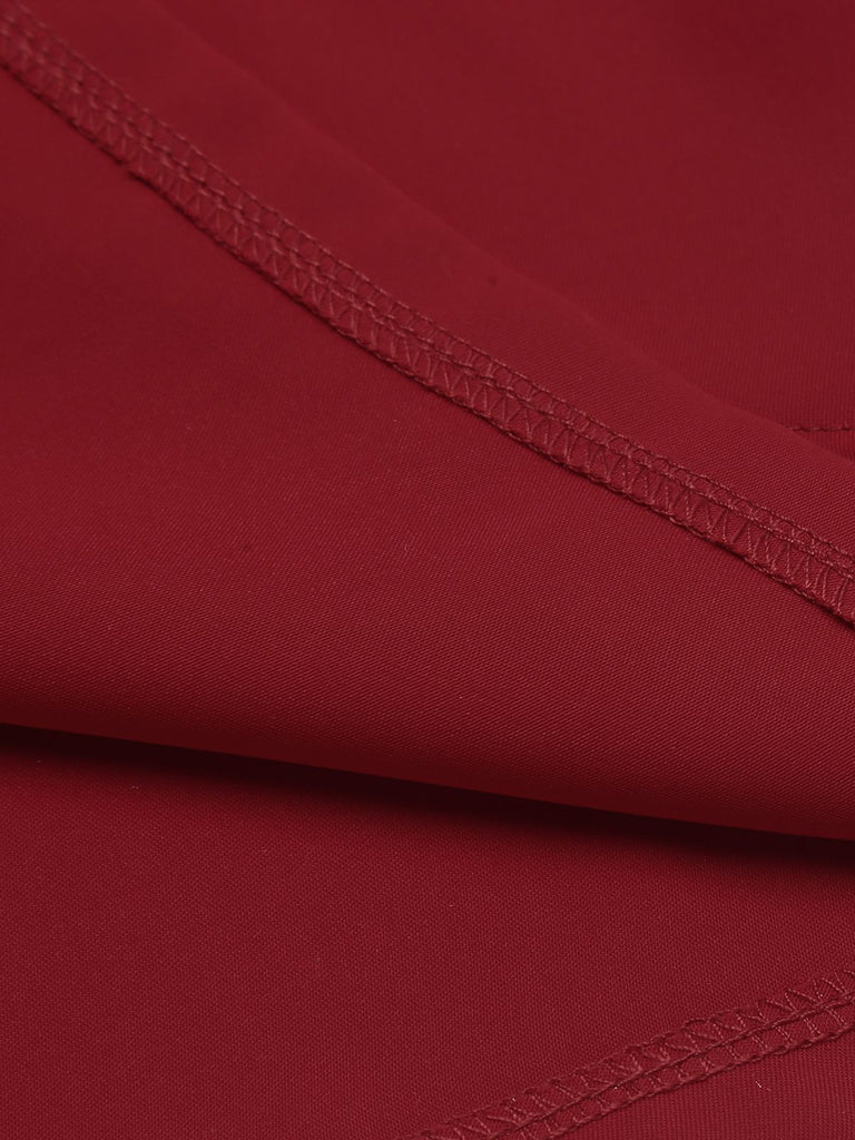 Robe Crayon Vintage Rouge Années 60 à Col Licou Chic