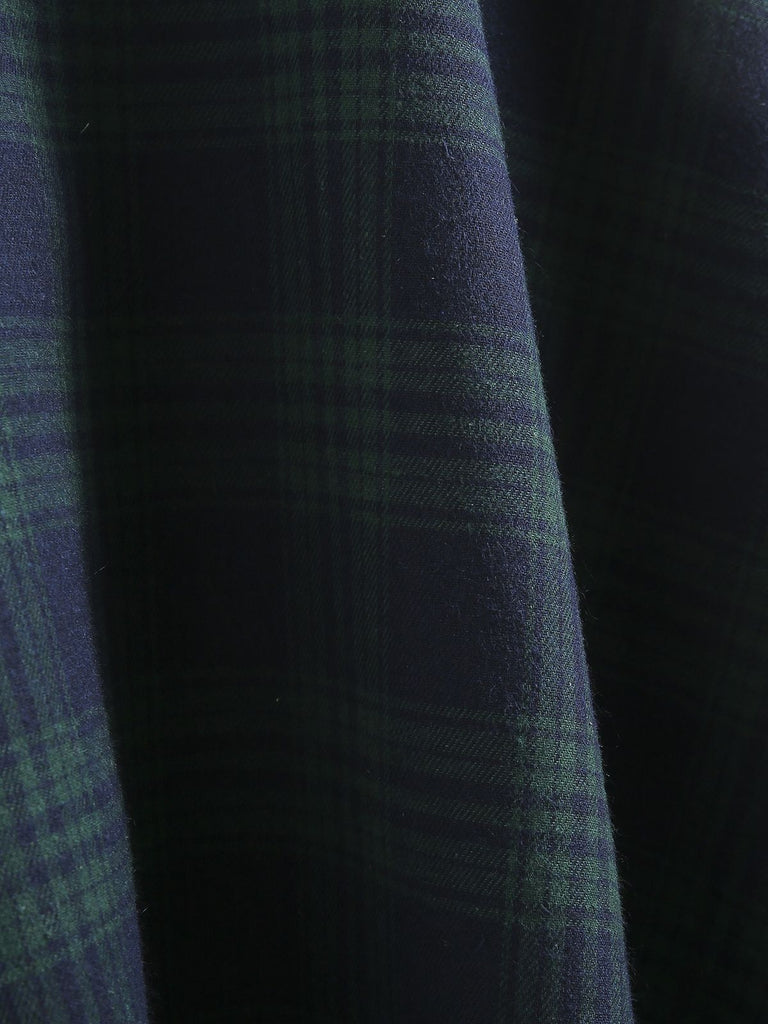 [Pré-vente] Robe Swing Verte Jaune Année 50 Boutonnée avec Ceinture