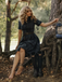 Robe Swing Vintage Verte Année 50 Boutonnée avec Ceinture Chic