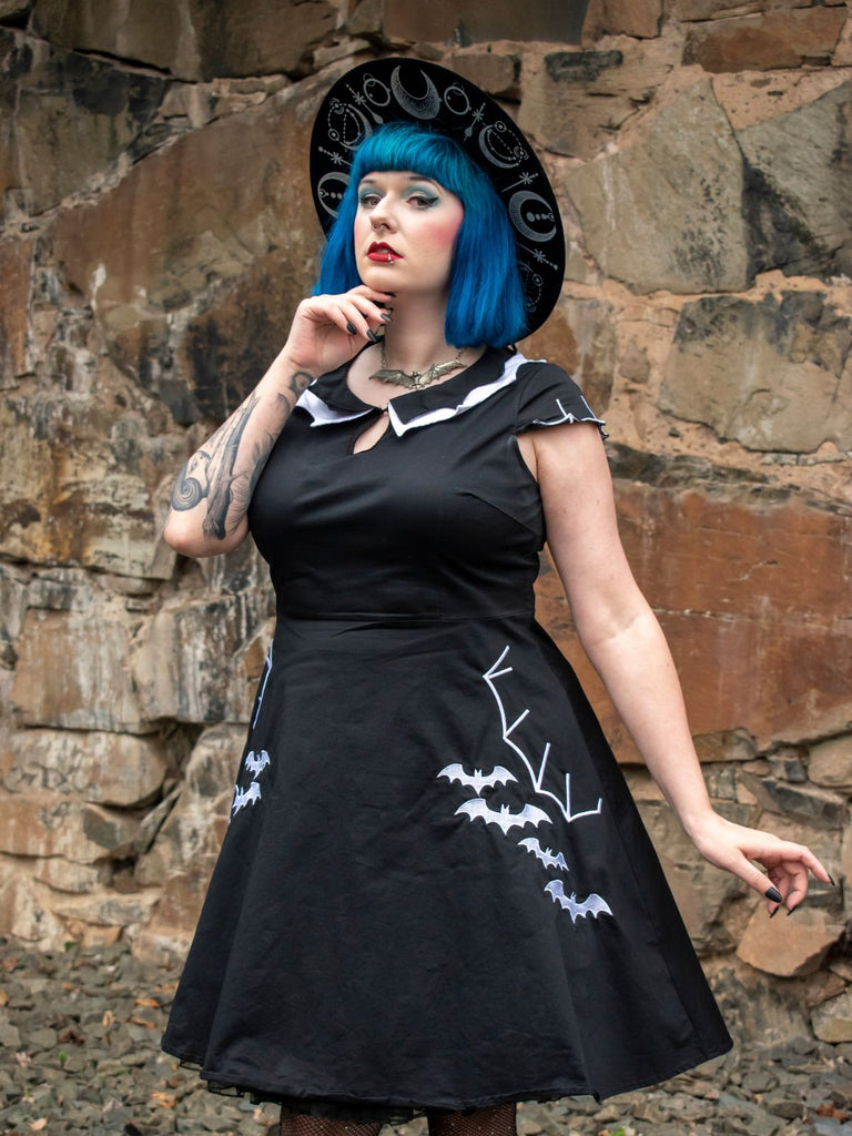 Robe Swing Années 50 Chauve-Souris Déguisement Halloween