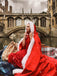 Robe De Soirée Pour Noël Chic Vintage Année 50 Épaule Gland À Lacets Rouge