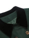 Manteau à Boutons Uni Vert Foncé Années 1950 8