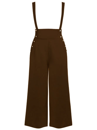 [Prévente] Pantalon marron à Bretelles Unies des Années 1930