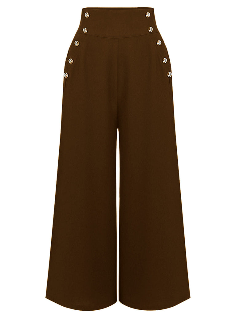 [Prévente] Pantalon marron à Bretelles Unies des Années 1930