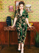 Combinaison Vintage en Velours Vert des Années 1950