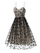 Robe à retelles en maille cœur des années 1950