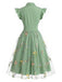 Robe vintage patchwork papillon noire des années 1950 Cocktail Chic