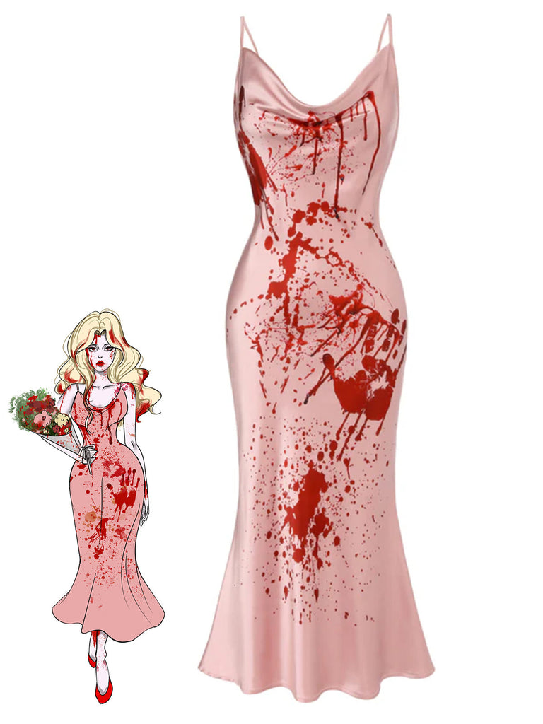 [Prévente] Robe blanche en queue de poisson d'Halloween des années 1960