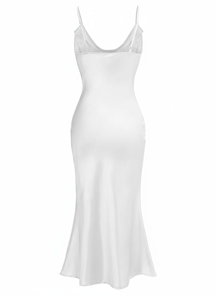 [Prévente] Robe blanche en queue de poisson d'Halloween des années 1960