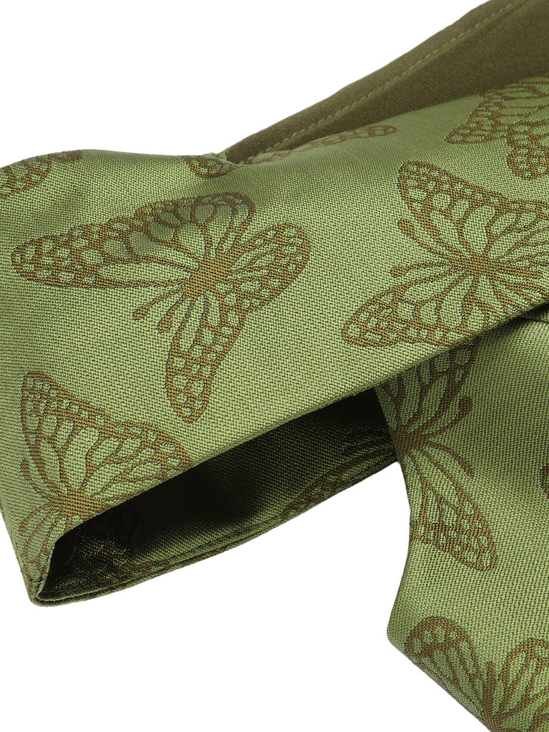 Robe trapèze verte à épaules dénudées et revers des années 1950 7