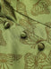 Robe trapèze verte à épaules dénudées et revers des années 1950 8