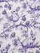 Robe violette col V et boutons motif lapin et fleurs années 40