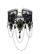 Collier ras du cou gothique vintage en dentelle brodée