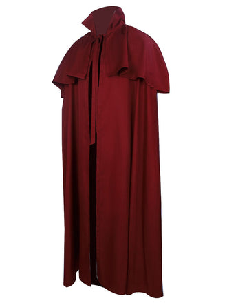 Cape de mort gothique médiévale solide des années 1930 pour Halloween