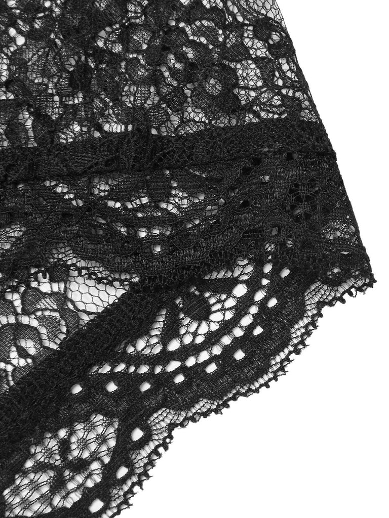 [Prévente] 2PCS Robe bandeau en velours et cape rouge et noire années 1930