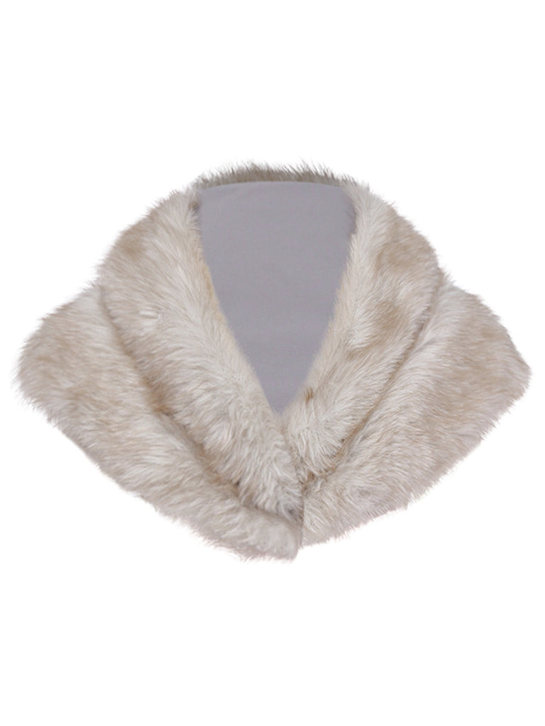 [Prévente] 2PCS robe à paillettes et châle en fausse fourrure marron années 1920