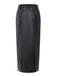 Skirt Taille Haute PU Leather Fendu Ceinturé Maxi Années 1970 3