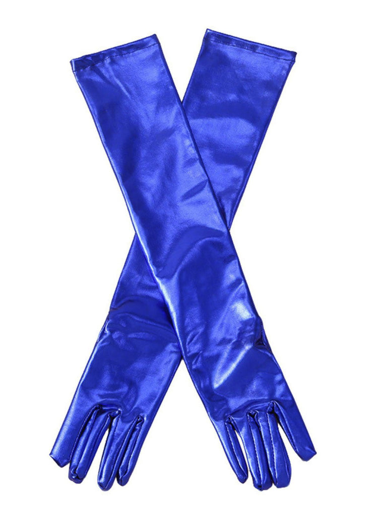 Gants en cuir verni unis à doigts complets