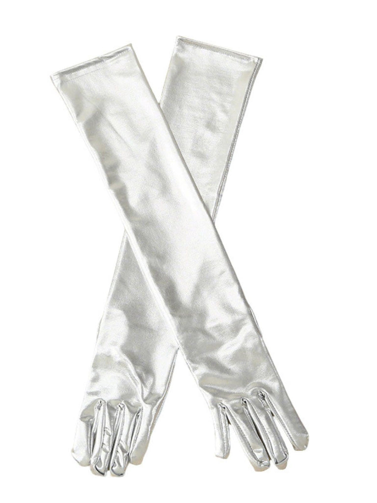 Gants en cuir verni unis à doigts complets