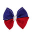 Accessoires pour cheveux rayés vintage rouges et bleus