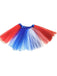 Jupe Tulle Superposé Mini Rouge Blanc et Bleu 2